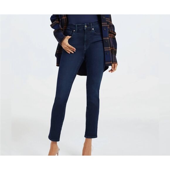 Good American Always Fits Good Legs Cigarette Jeans In Blue224 Sz 00-4 - Picture 1 of 5